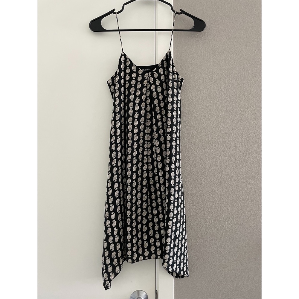 Madewell silk batik print mini swing dress